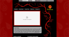 Desktop Screenshot of hansaindia.com